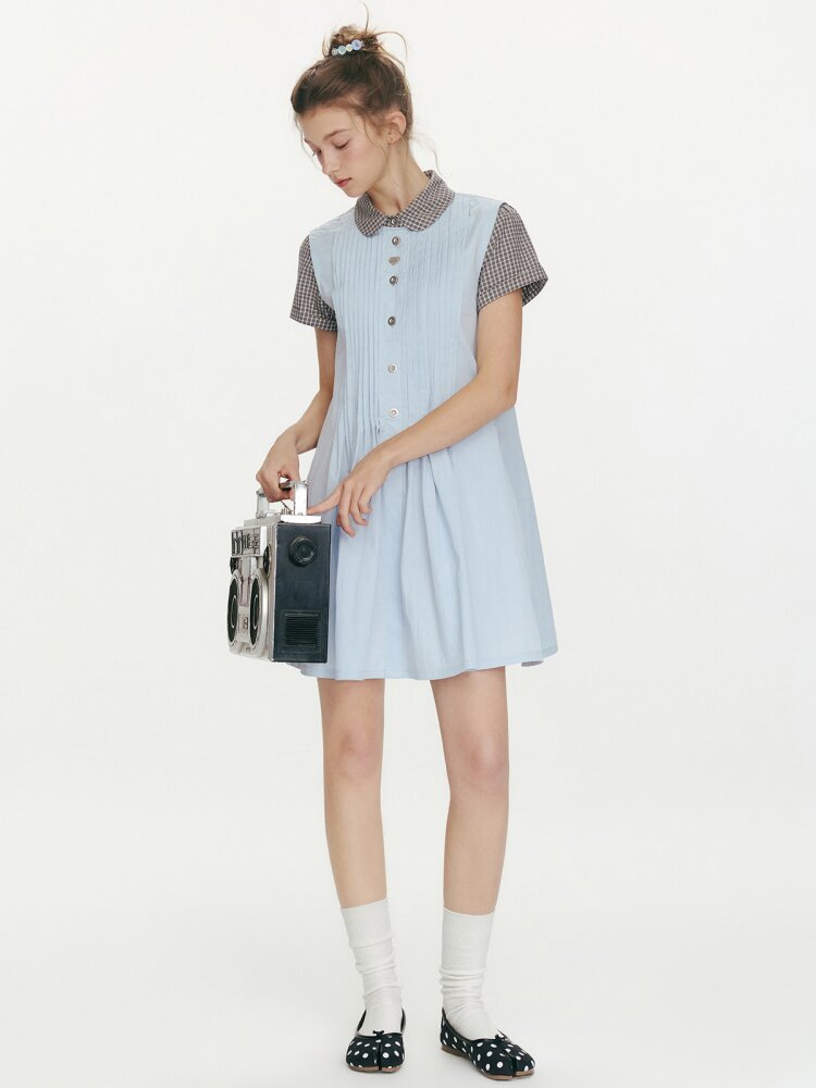 Rain Falling Organ Fake Two Dress【s0000015685】