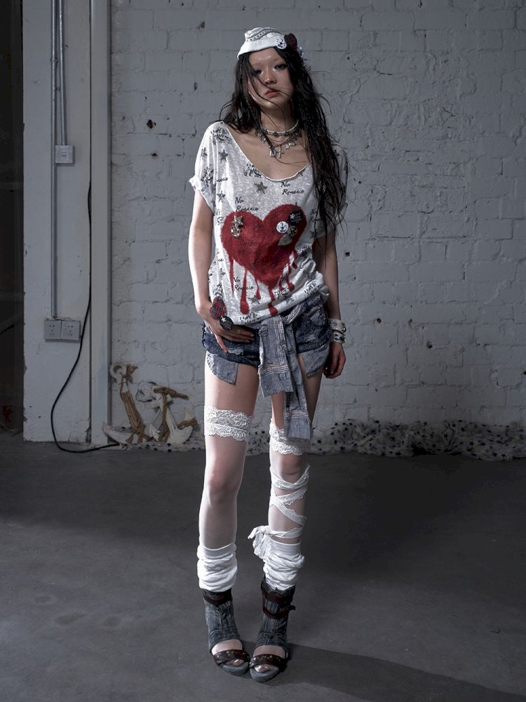 Large neckline loose-fitting T-shirt【s0000012799】