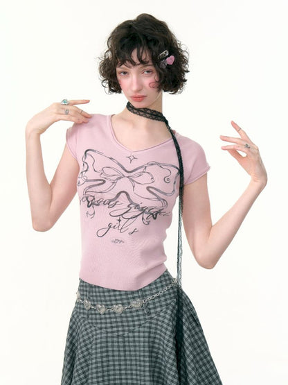 Slim thin short top【s0000013378】