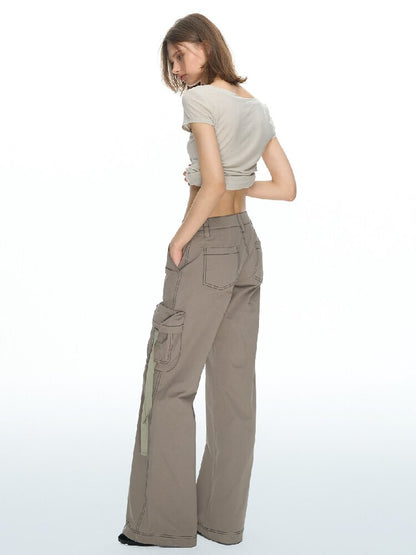 Large Pocket Topstitch Cargo Pant【s0000015860】