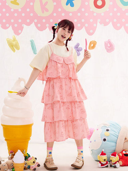 Animal Angel Pink Cake Halter Dress【s0000013192】
