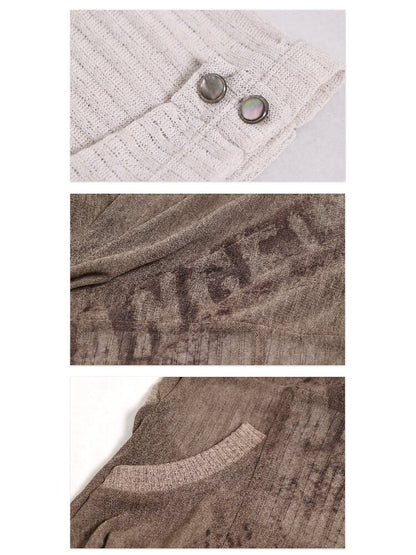 Two-Tone Crossover Print Hooded Top【s0000016062】