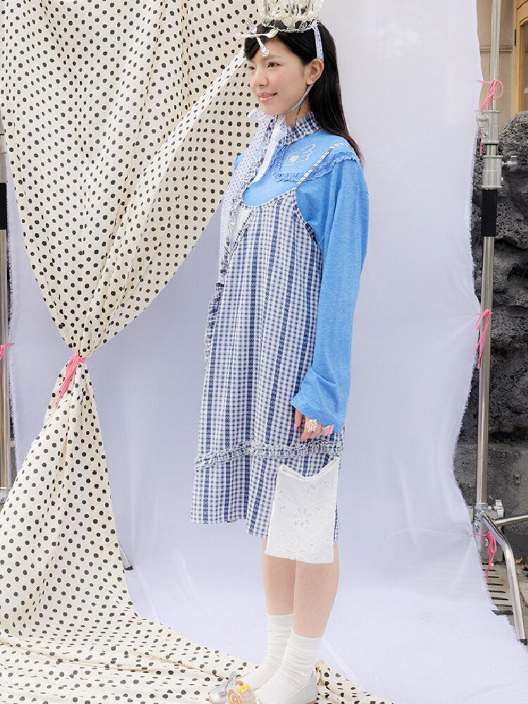 Plaid Suspender Patchwork Dress【s0000015849】