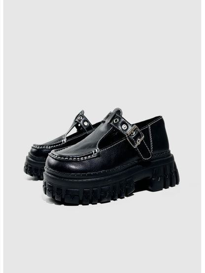 Platform Muffin Belt Buckle Shoes【s0000015706】