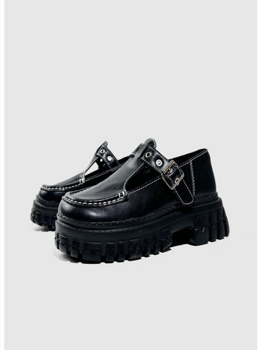 Platform Muffin Belt Buckle Shoes【s0000015706】
