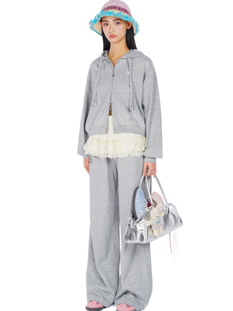 Bow tie Hundred folding white super short skirt【s0000008593】