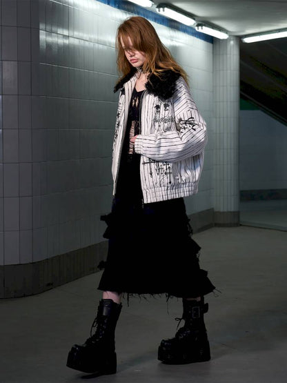 Fur Collar Thick Fleece Jacket【s0000014421】