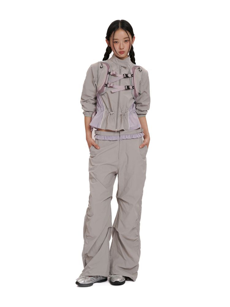 Natural Pleated Leisure Pants Sweat Suit【s0000012519】