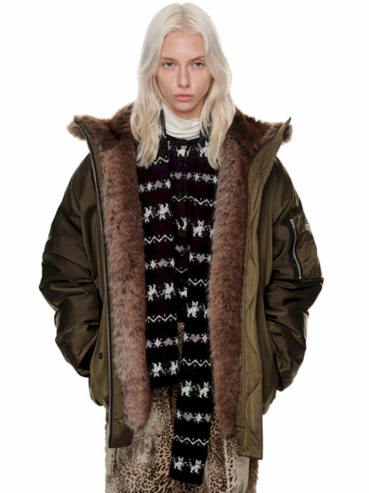 Gradient Spell Fur Down Jacket【s0000010661】