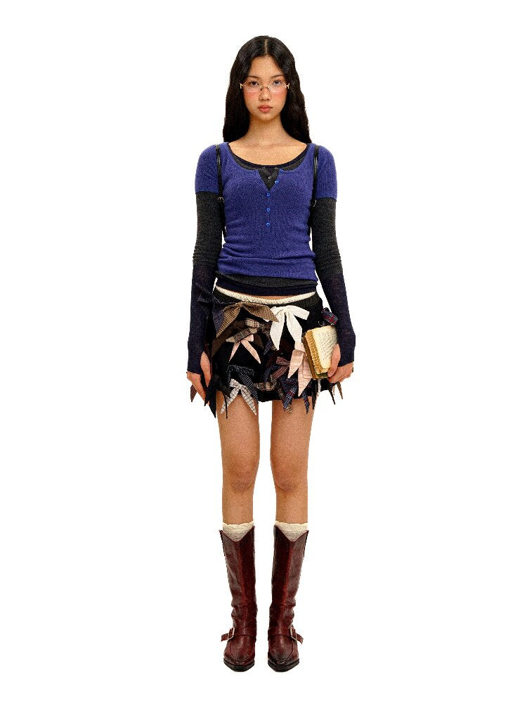 Irregular Multi Bow Pleated Skirt【s0000016099】
