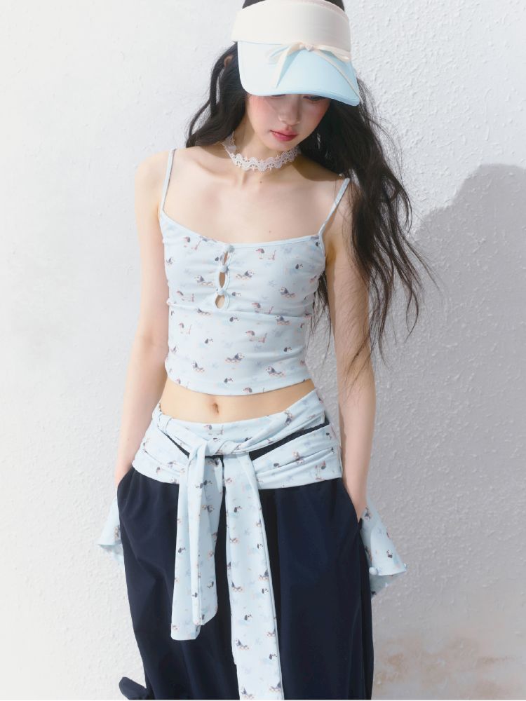 Printed Top Jacket Three Piece Set【s0000012159】