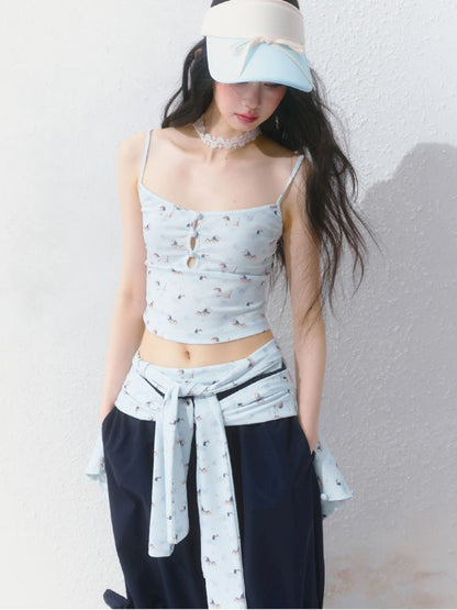 Printed Top Jacket Three Piece Set【s0000012159】