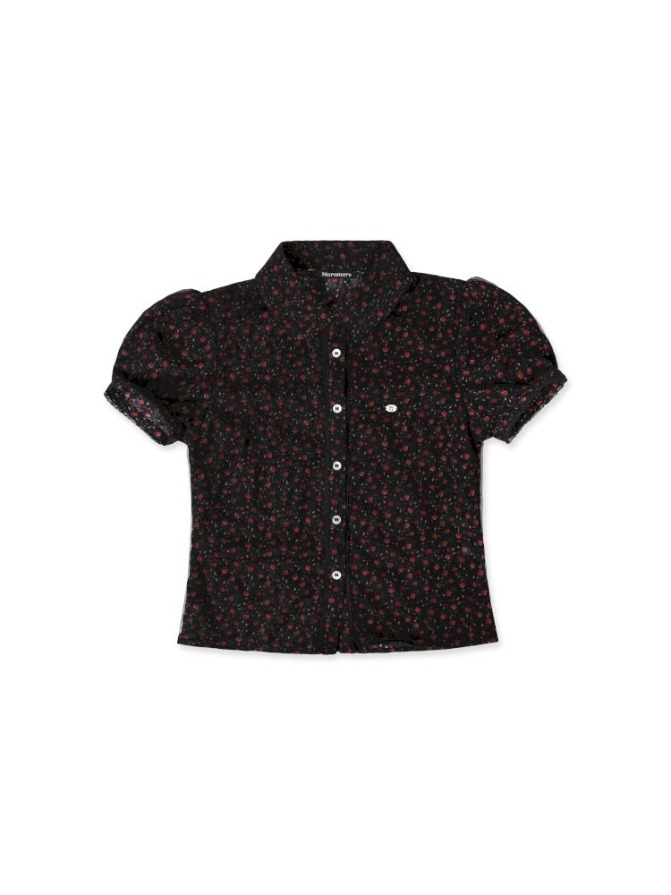 Doll collar cotton lace short-sleeved shirt【s0000012538】