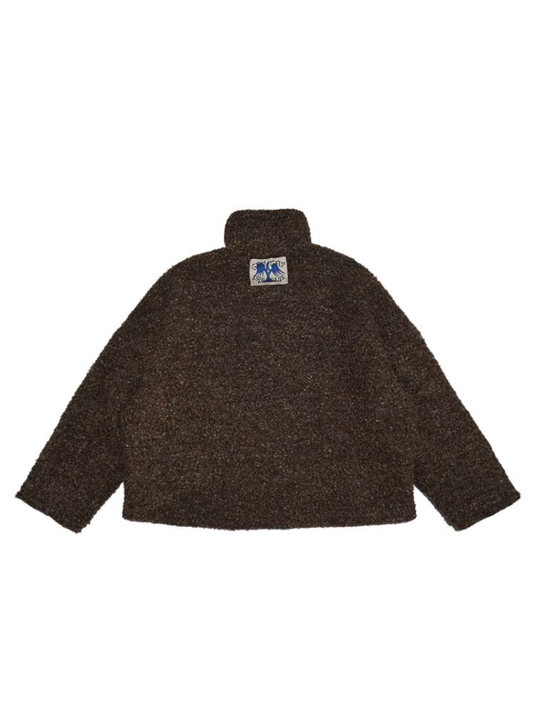 Brown Woolen Loose Button Coat【s0000014896】