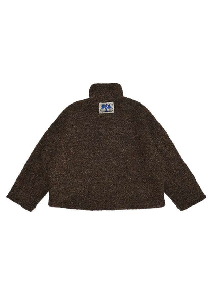 Brown Woolen Loose Button Coat【s0000014896】