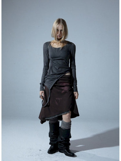 Long Sleeve Multi Bottom T-Shirt【s0000011276】