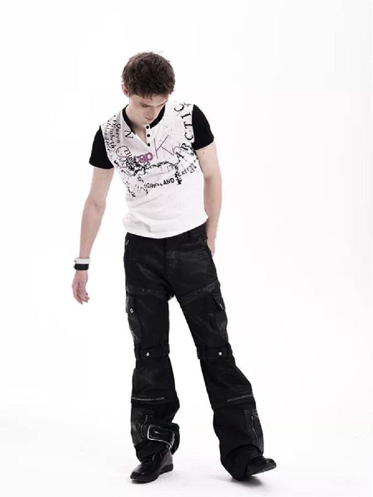 Snake Pattern Hand Waxed Jeans【s0000018300】