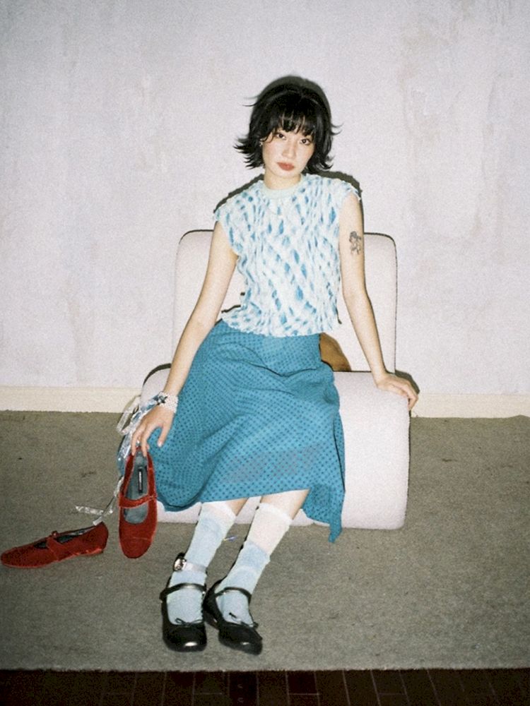 Printed short-sleeved T-shirt【s0000012299】