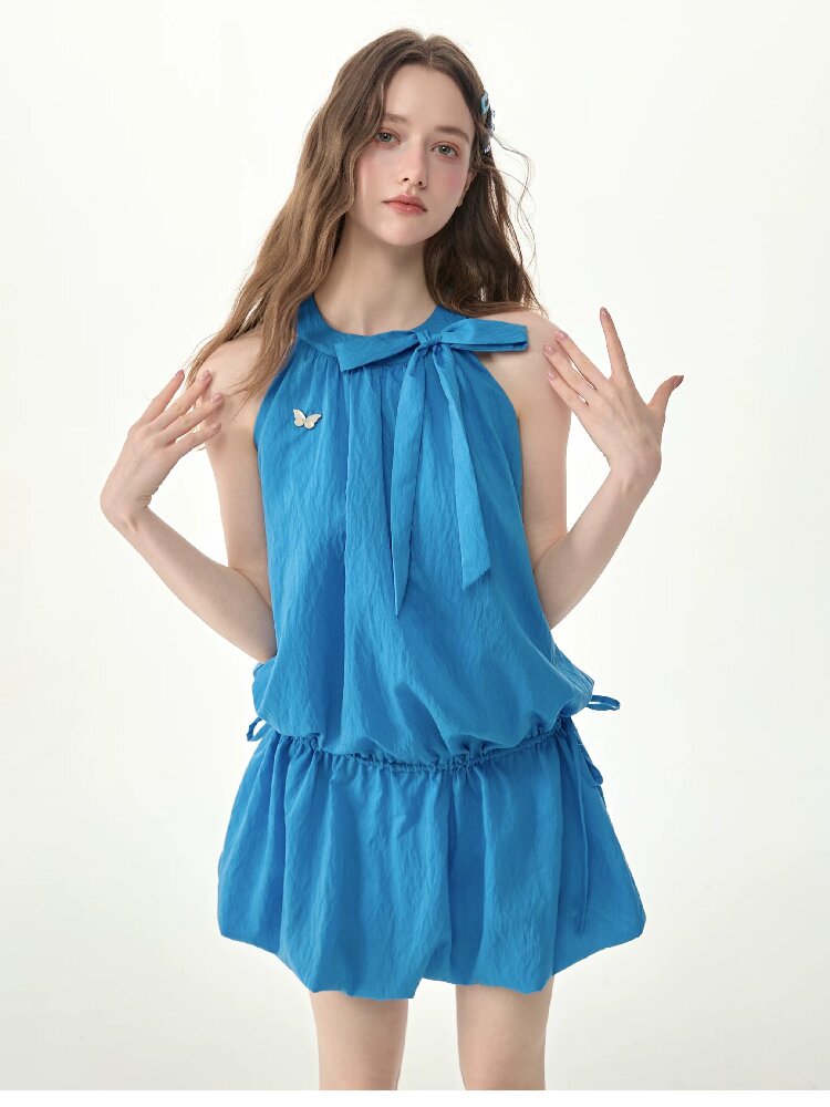 Summer Halter Off-Shoulder Dress【s0000017251】