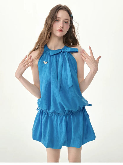 Summer Halter Off-Shoulder Dress【s0000017251】