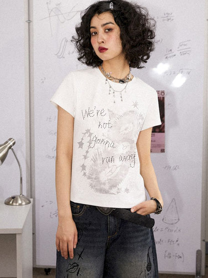 Kitten Printed Short Sleeve T-Shirt [S0000008843]