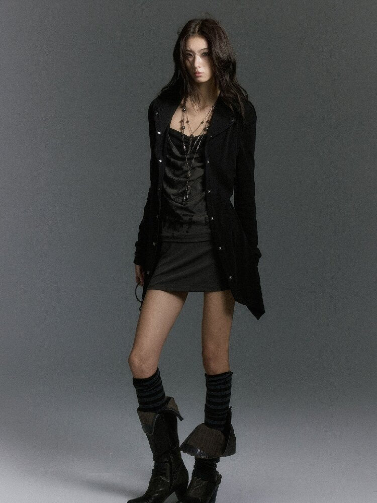 Patchwork Layered Faux Three-Piece Dress【s0000019243】