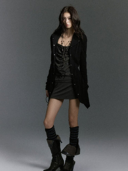 Patchwork Layered Faux Three-Piece Dress【s0000019243】