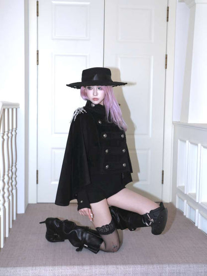 Detachable Fringed Buckle Cape【s0000015420】