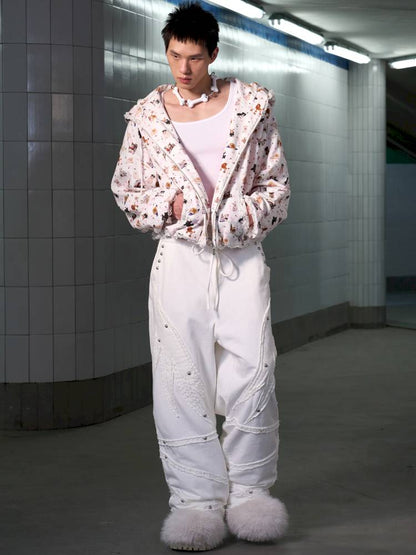 Puppy Print Sweatshirt Jacket【s0000014413】