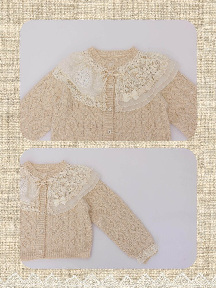 Handmade Lace Twist Knit Sweater【s0000016502】