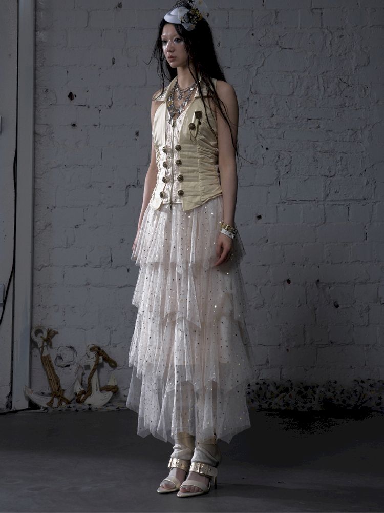 Multi-Layered Mesh Cake Skirt【s0000012789】