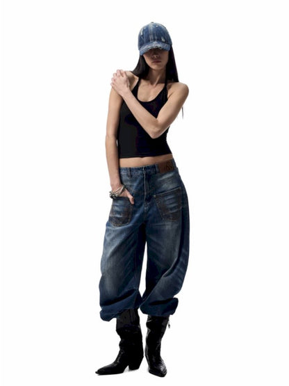 Slant U Neck Button Knot Solid Color Camisole【s0000012394】