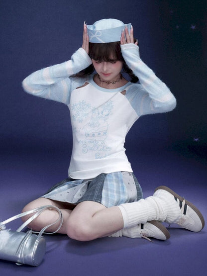 Star Gummy Splicing Pleated Skirt【s0000015438】