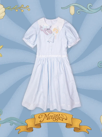 Blue and White Striped Dress【s0000014154】