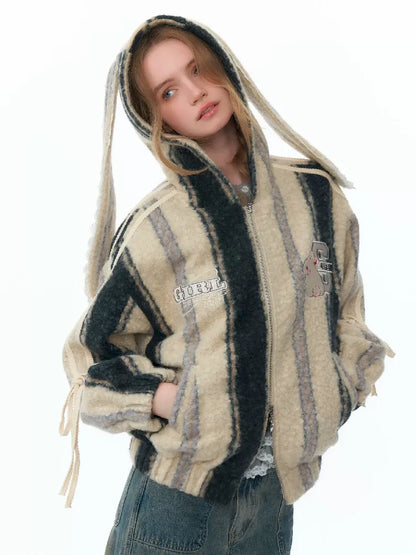 Hooded Rabbit Ears Short Jacket【s0000011494】