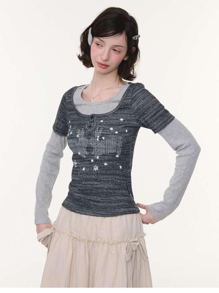 Starry Night Rabbit Design Top【s0000015427】