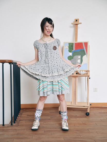 Patchwork Print Polo T-Shirt Top【s0000018716】