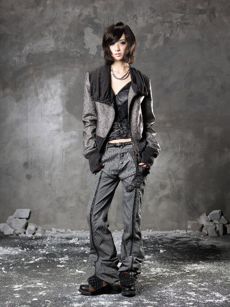 Pile Collar Leather Jacket【s0000015957】