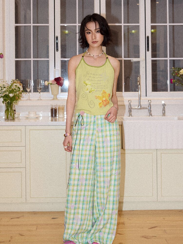 Plaid Print Loose Straight Pants【s0000016660】