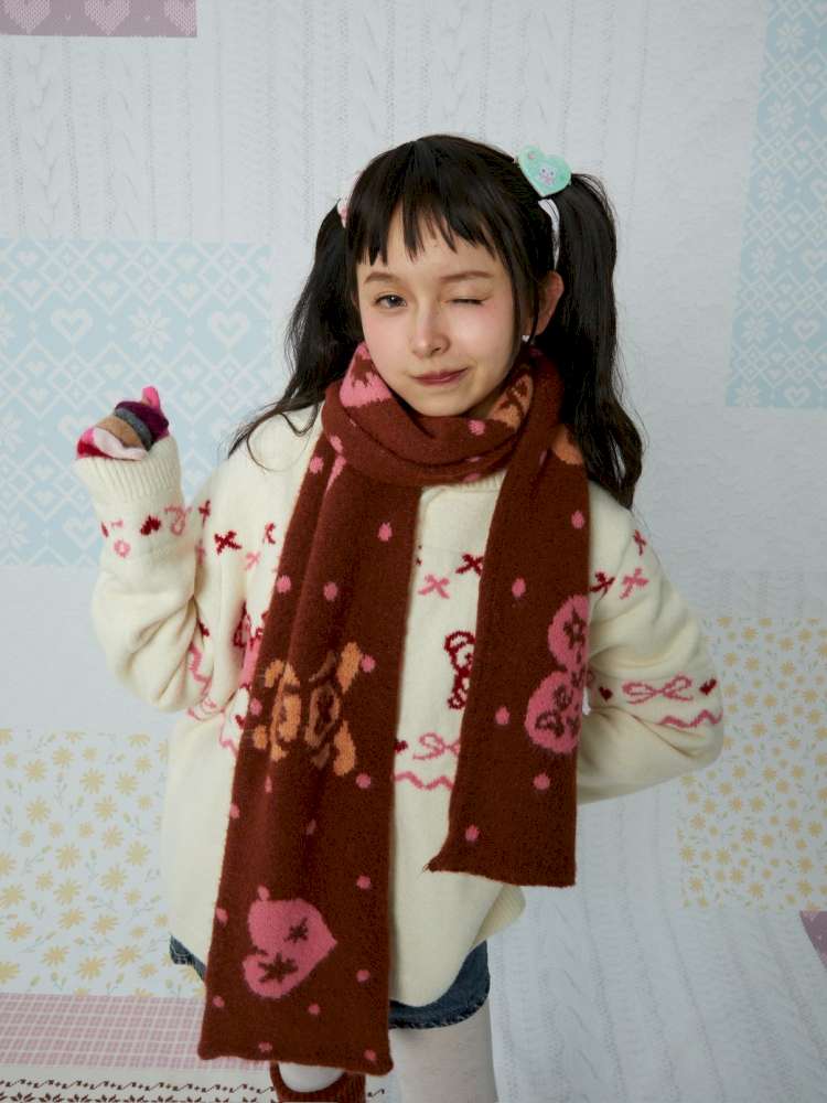 Cartoon Bear Warm Neck Scarf【s0000015040】