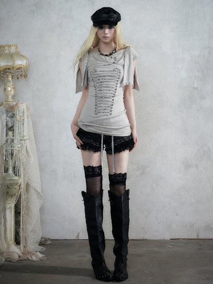 Vintage Court Knightly T-Shirt Dress【s0000017863】