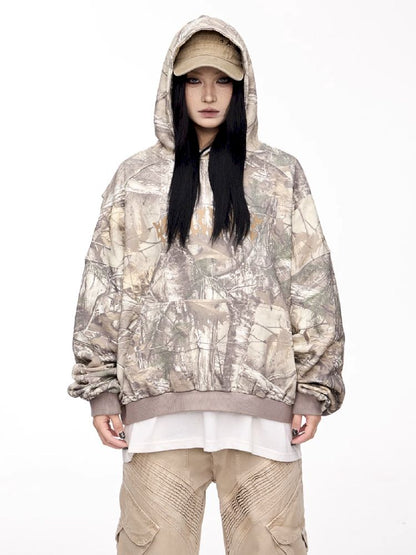 Camouflage Dendritic Hooded Sweatshirt【s0000011368】