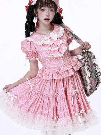 Polka Dot Halter Dress【s0000012185】