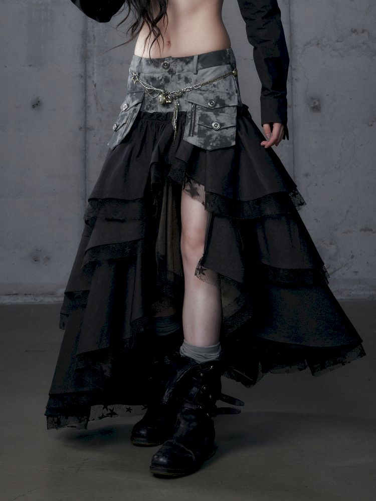 Fake Two Piece Heavy Layered Cake Skirt【s0000013476】