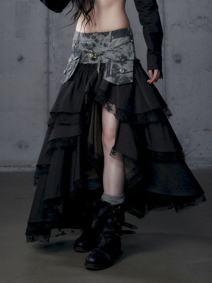 Fake Two Piece Heavy Layered Cake Skirt【s0000013476】