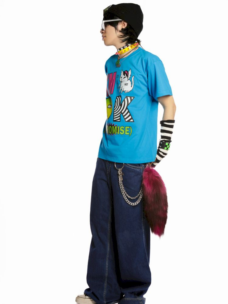 EMO hardcore skateboarding punk loose T-shirt【s0000013599】