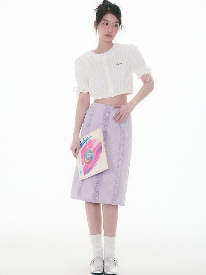 Bubble Sleeve Short Sleeve Blouse【s0000011996】