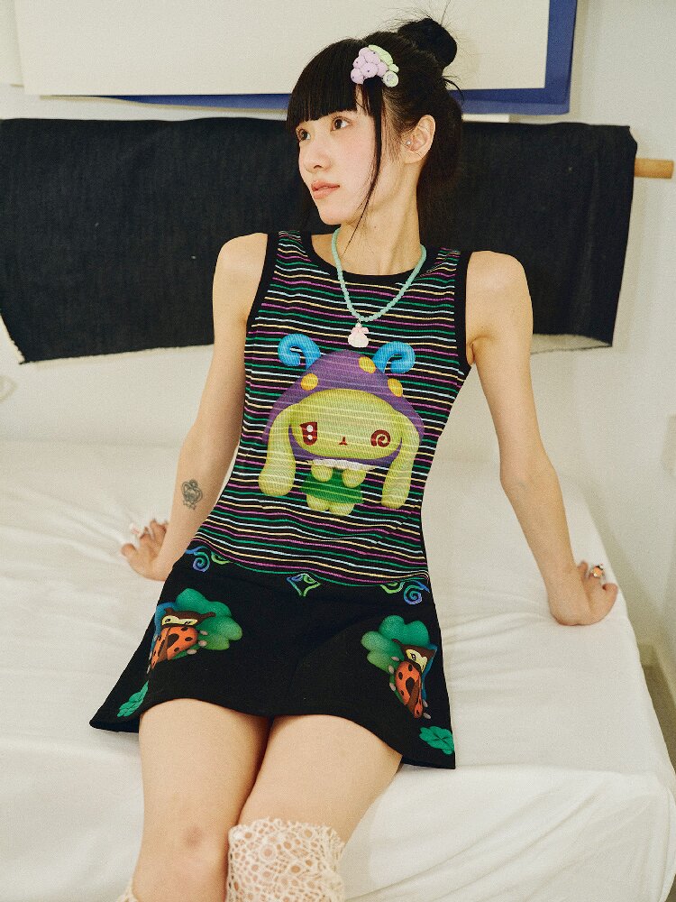 Ladybug Party Striped Forest Dress【s0000018700】