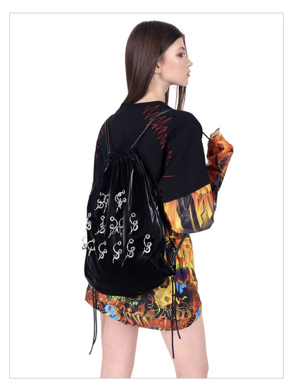 Drawstring Y2K shoulder bag【s0000009393】