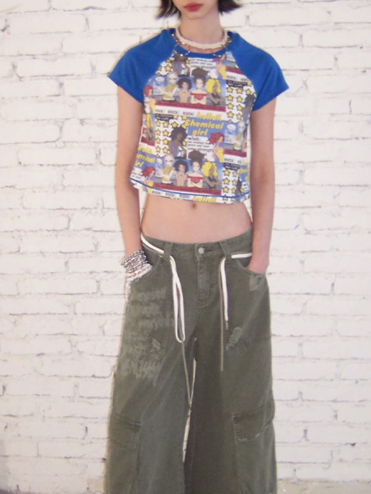 Letters do old loose work pants【s0000012430】